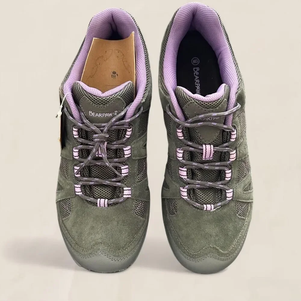 Bearpaw Olympus Waterproof Hiking Trail Shoes Gray Purple Size 13 NWT